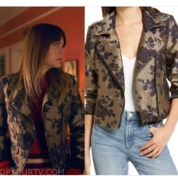 NWT BlankNyc Floral Brocade Women's Moto Jacket - Picture 3 of 9